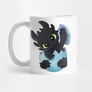 Baby Toothless the dragon in egg, Easter egg, how to train your dragon, night fury Mug